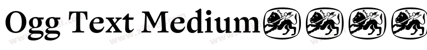Ogg Text Medium字体转换 Ogg Text Medium字体转换